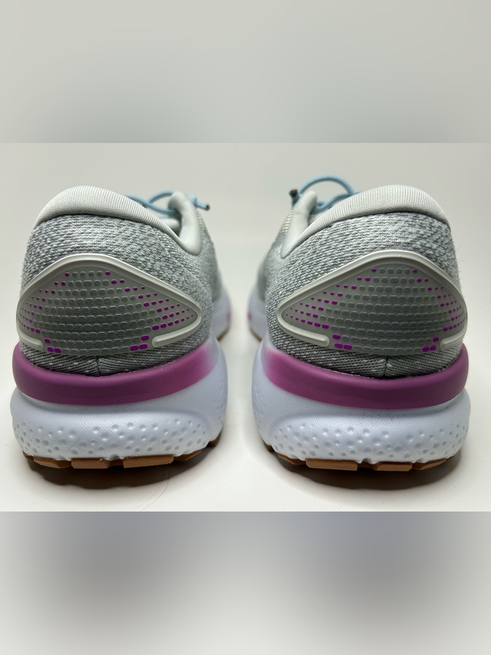 Brooks Athletic White Grey Blue Pink Ghost Sneaker Size 10 - Picture 2 of 13